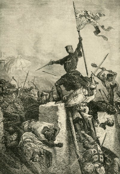 Bestorming van Constantinopel door Boudewijn, Graaf van Vlaanderen door Unbekannt