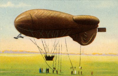 Gestroomlijnde barrageballon met mand, 1918, 1932 door Unbekannt