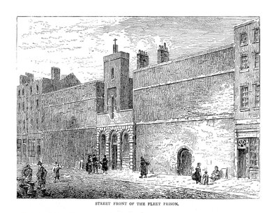 Straatkant van de Fleet Prison door Unbekannt