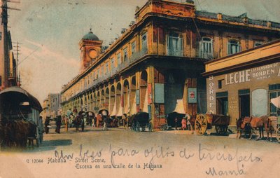 Straatscène, Havana, Cuba, c1910 door Unbekannt