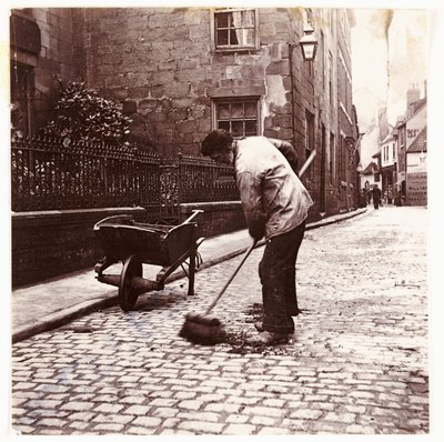 Straatveger, ca. 1905 door Unbekannt