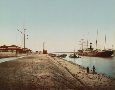 Suezkanaal bij El Qantara, ca. 1900 door Unbekannt