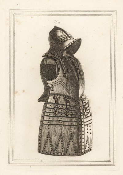 Harnas van zwarte morion of arquebus door Unbekannt