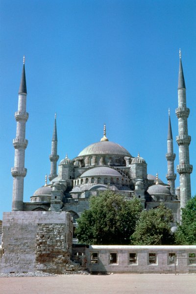 Sultan Ahmed Moskee, Blauwe Moskee, noordgevel, Istanbul, Turkije door Unbekannt