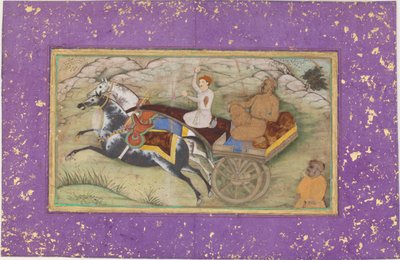 Sultan Salim in een Koets, ca. 1603 door Unbekannt