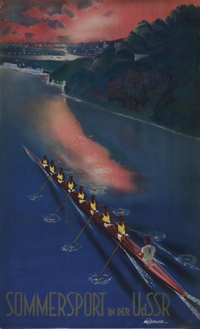 Zomersport in de USSR Poster van het Intourist bedrijf, 1939 door Unbekannt