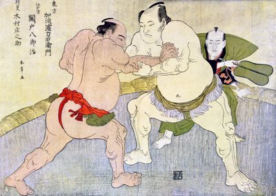 Sumoworstelaars, 1897 door Unbekannt