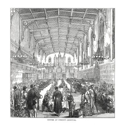 Avondmaal in Christs Hospital, 1878 door Unbekannt