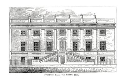 Chirurgenzaal, Old Bailey, 1800 door Unbekannt