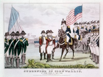 Overgave van Cornwallis, Yorktown, Virginia, 1781 door Unbekannt