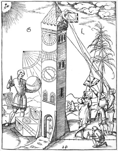 Landmeten en tijdwaarneming, 1551 door Unbekannt