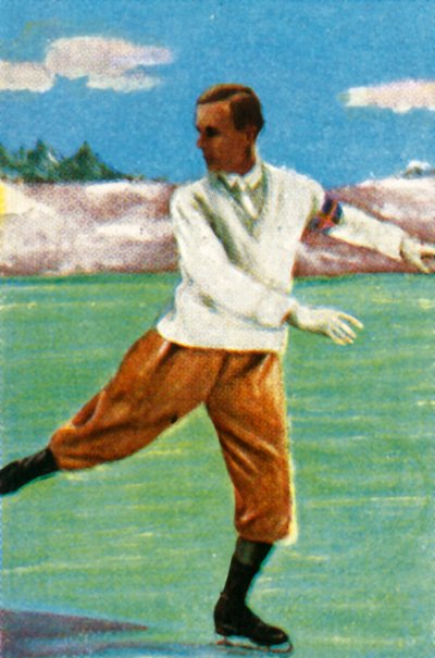 Zweedse kunstschaatser Gillis Grafström, 1928 door Unbekannt