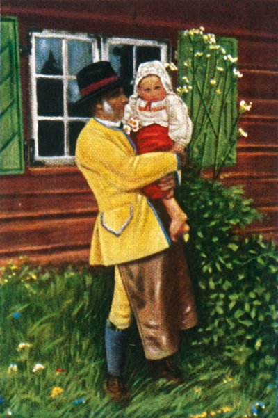 Zweedse mensen in traditionele klederdracht, c1928 door Unbekannt