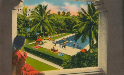 Zwembad, Hotel Del Prado, Barranquilla, ca. 1940s door Unbekannt