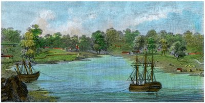 Sydney Cove, New South Wales, Australië, 20 augustus 1788, ca. 1885 door Unbekannt
