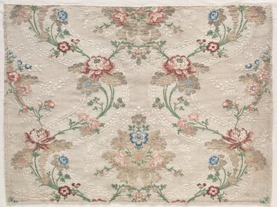 Taffeta Fragment, c. 1730 door Unbekannt