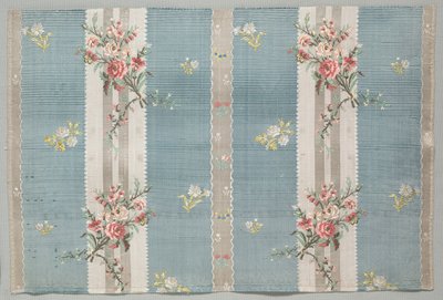 Taffeta Fragment, eind 1700s door Unbekannt