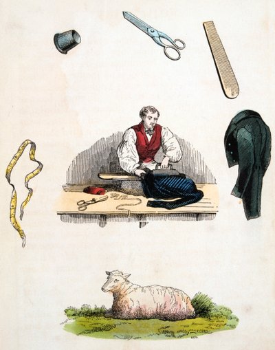 Kleermaker, ca. 1845 door Unbekannt
