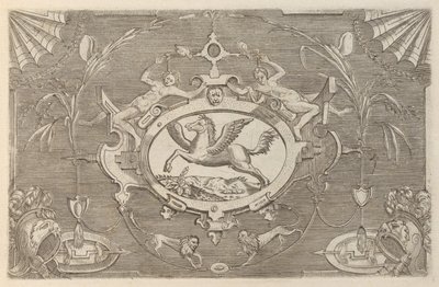 Targhe ed altri ornati di varie e capricciose invenzioni Cartouches en andere ornamenten door Unbekannt