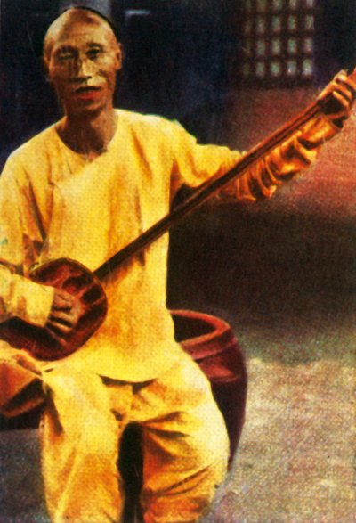 Theehuis muzikant, China, ca. 1928 door Unbekannt