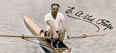 Ted Phelps, wereldkampioen professioneel roeien, 1935 door Unbekannt