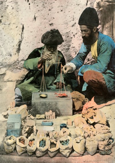 Teheran. Epicier Droguiste Sur La Place Royale, Apotheker op het Koninklijk Plein, 1900 door Unbekannt