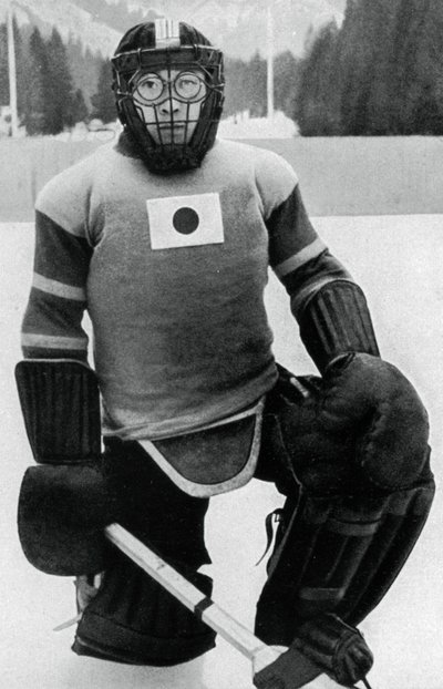 Teiji Homna, Japans ijshockeyteam, Winterspelen, Garmisch-Partenkirchen, Duitsland, 1936 door Unbekannt