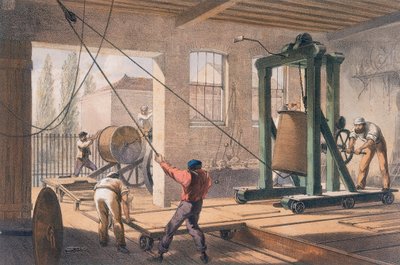 Telegraafdraad bij de Greenwich-werken, c1865 door Unbekannt