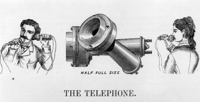 Telefonie, telefoonadvertentie voor de telefoon door Unbekannt