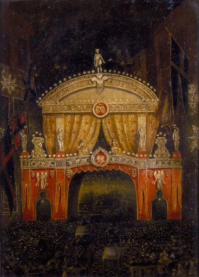 Temple Bar Verlicht voor het Huwelijk van de Prins van Wales, 11 maart 1863 door Unbekannt
