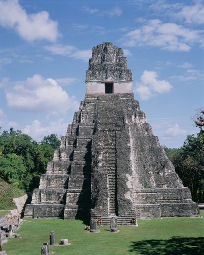 Tempel van de Jaguar (Tempel 1) Maya, Late Klassieke Periode ca. 600-900 door Unbekannt