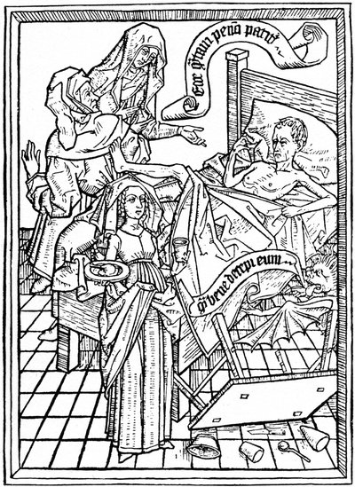 Verleiding tot Ongeduld, ca. 1465, 1964 door Unbekannt