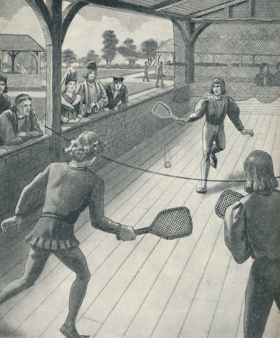 Tennis in de tijd van de Tudors, ca. 1934 door Unbekannt