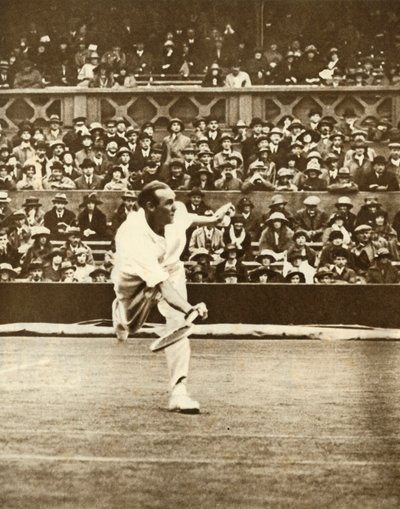 Tenniswedstrijd op Centre Court in Wimbledon, ca. 1930s, 1935 door Unbekannt