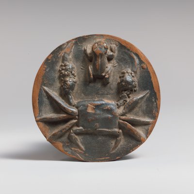 Terracotta tondo van een kom, 4e eeuw v.Chr. door Unbekannt