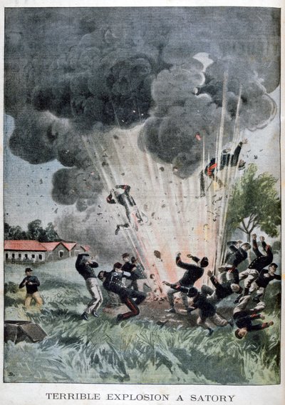 Vreselijke explosie in Satory, Frankrijk, 1902 door Unbekannt