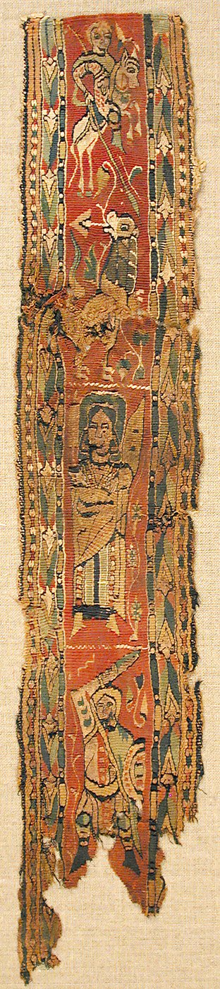 Textiel Fragment, Byzantijns, 6e-8e eeuw door Unbekannt