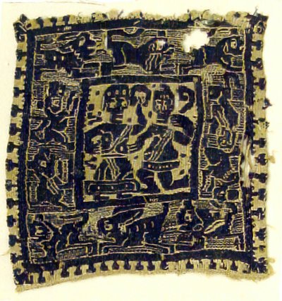 Textiel fragment, Koptisch, begin 6e eeuw door Unbekannt