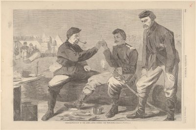 Thanksgiving Day in het leger - Na het diner: The Wish-Bone, Harpers Weekly, december 3, 1864 door Unbekannt