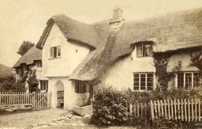 Huisje met rieten dak, Lustleigh, Devon door Unbekannt