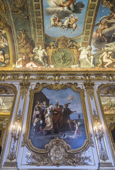 De ontvoering van Helene door Paris, kopie door de Louvre-werkplaatsen door Unbekannt