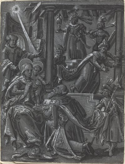 De aanbidding van de koningen [recto], ca. 1600 door Unbekannt