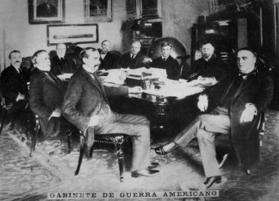 Het Amerikaanse oorlogskabinet, 1898 door Unbekannt