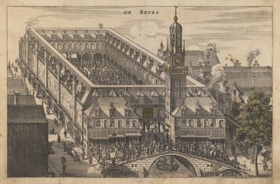 De Amsterdamse Beurs, begin 17e eeuw door Unbekannt