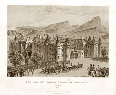 Het oude koninklijke paleis van Holyrood. Edinburgh door Unbekannt