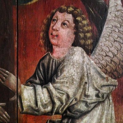 De engel (detail) van het Heilig Bloed Heiligdom door Unbekannt