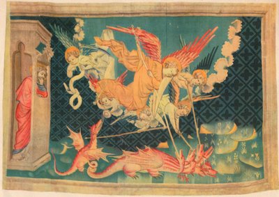 De Apocalyps. St. Michael en zijn agenten overwinnen de draak door Unbekannt