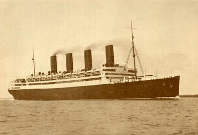 De Aquitania Cunard Line, 45.647 ton, ca. 1930 door Unbekannt