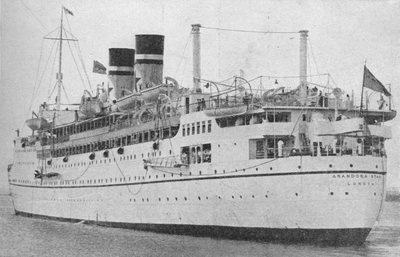 De Arandora Star aan het begin van een vredestijdreis door Unbekannt