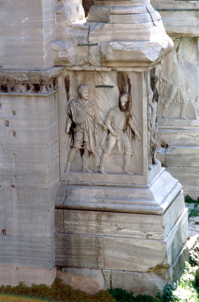 De boog van Septimus Severus, Rome, 203 AD door Unbekannt